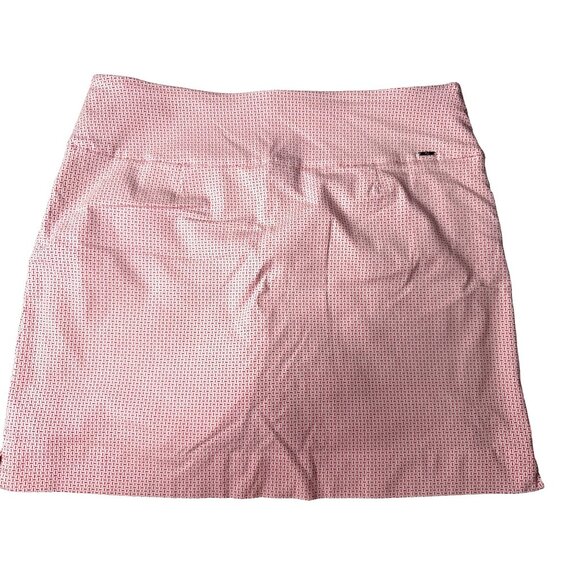 S.C. & Co. Sporty Chic Geometric Print Athletic Coral White Skort XL - Picture 3 of 10